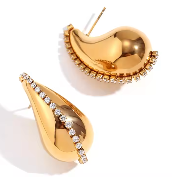 Zircon Petal Flower Necklace Set